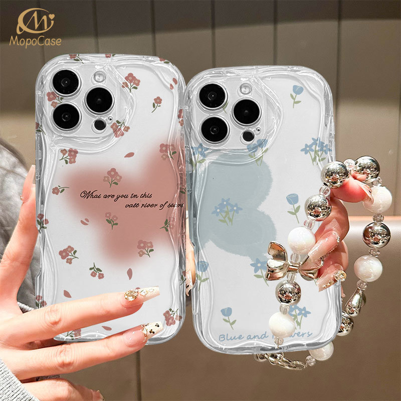 Capa Para Samsung A56 A36 A55 A54 A16 A15 A14 A05 A51 A52 A34 A35 A32 A13 A12 A04E Floral Borboleta Caso De Telefone Mop