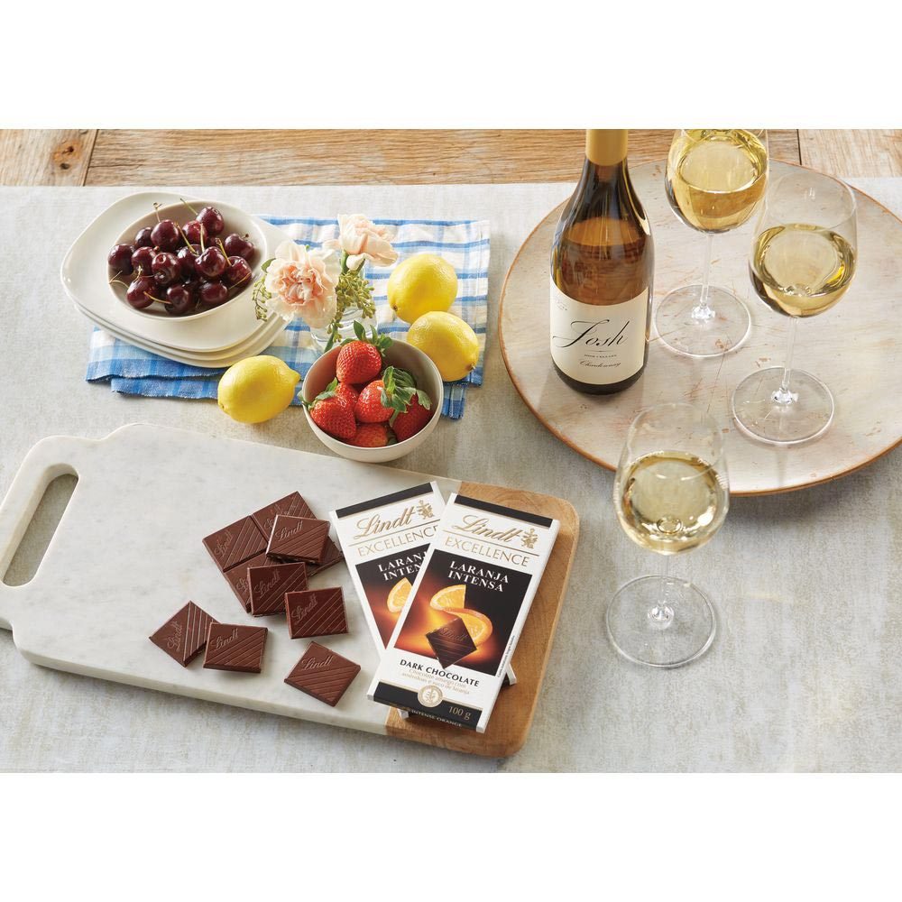 Detalhes do Chocolate Lindt Excellence Intense Orange Dark com 100g