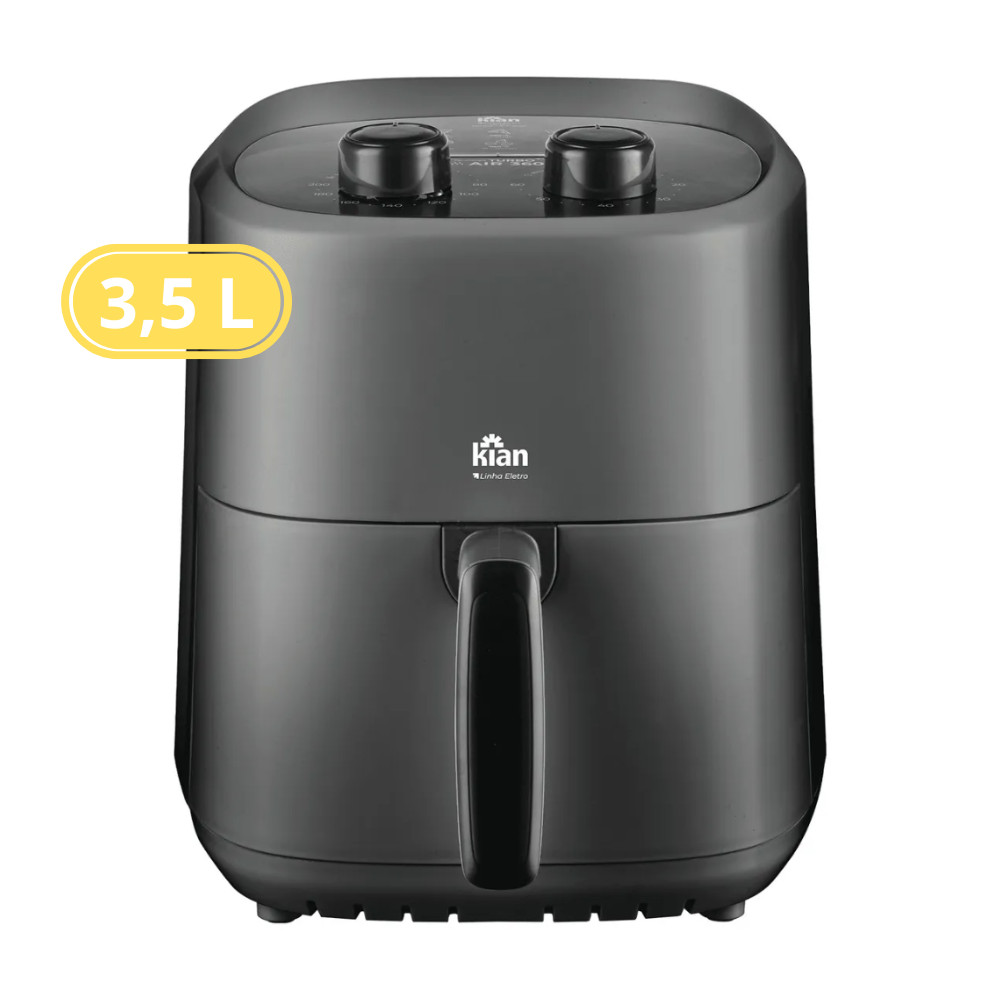 Fritadeira Air Fryer Kian AF-102 3,5L 1200W Turbo Air 360°- Antiaderente - Compacta e Econômica