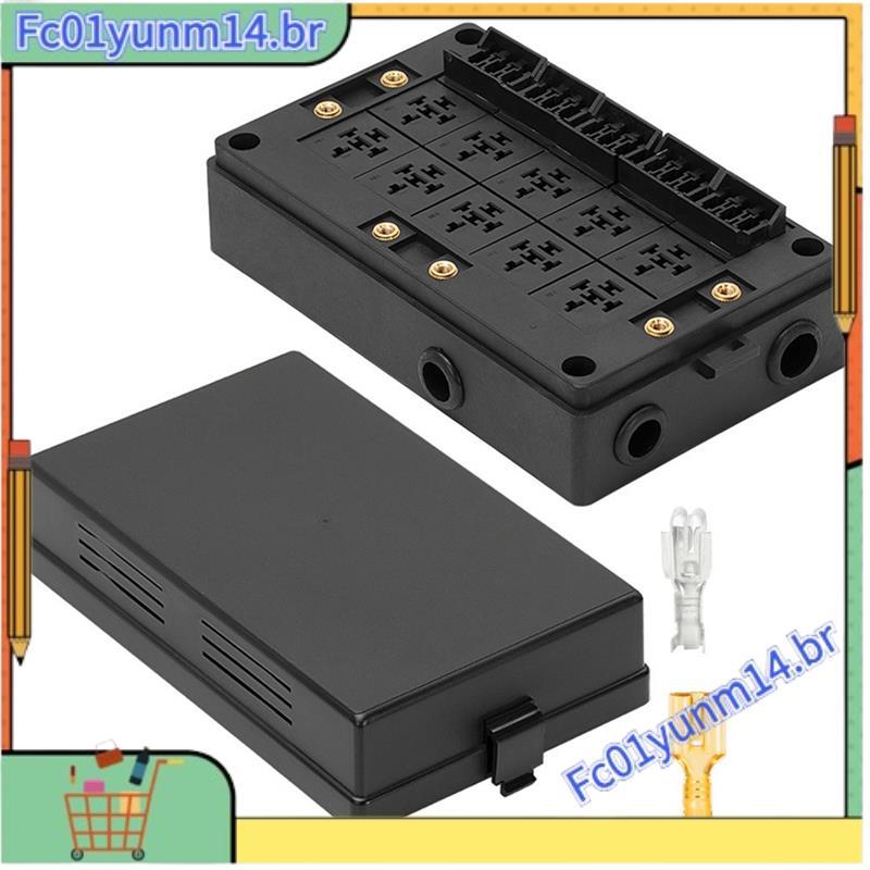 Caixa De Relé De Fusível Automotivo Terminais Bloco Universal 12V Para Carro , Caminhão-Suporte Estilo 10 Slots , ATC/AT