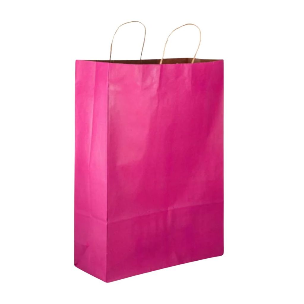 10 Sacolas Papel Kraft Colorida Com Alça Tamanho M Media em Oferta na Shopee