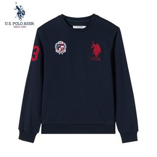 Uspoloassn moletom masculino pulôver manga longa esportes bordado solto Casual camiseta masculina primavera outono topo