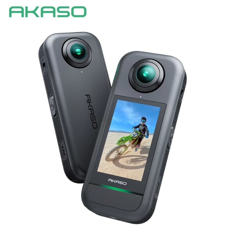Câmera De Ação Akaso 360 5.7k 72mp ,2.29pol Creator Tela Sensível Ao Toque, Super Suave