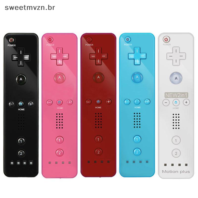 sweetmvzn Wii Game Controle Remoto Embutido Motion Plus Joysti Joypad Para Nintendo BR