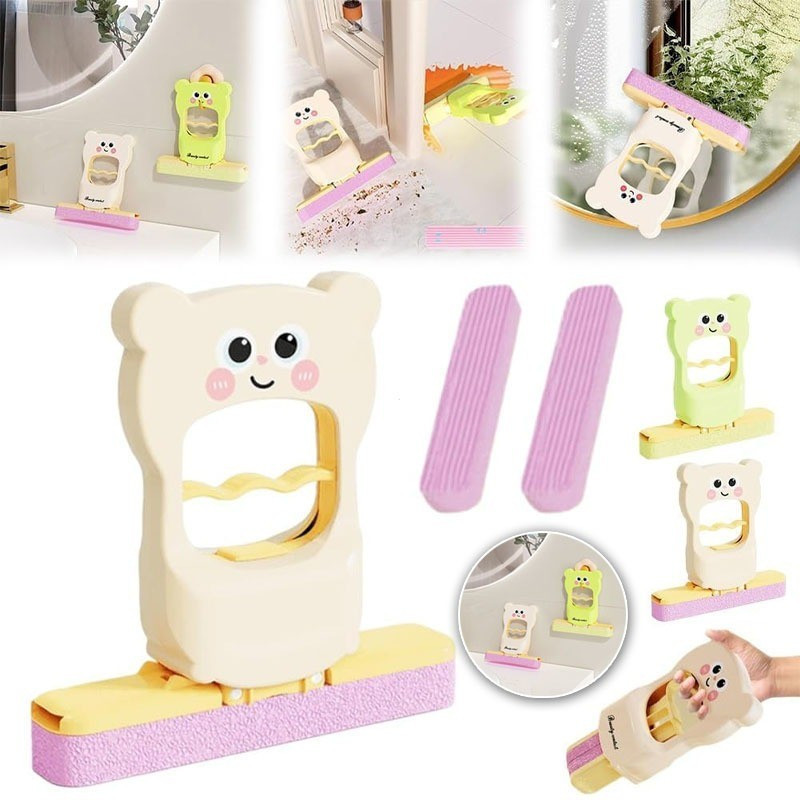 Dopamina Esfregão Portátil Mini Ferramenta De Limpeza De Mesa Dobrável Esponja De Lavagem Mãos-Livres Para Janela De Chã