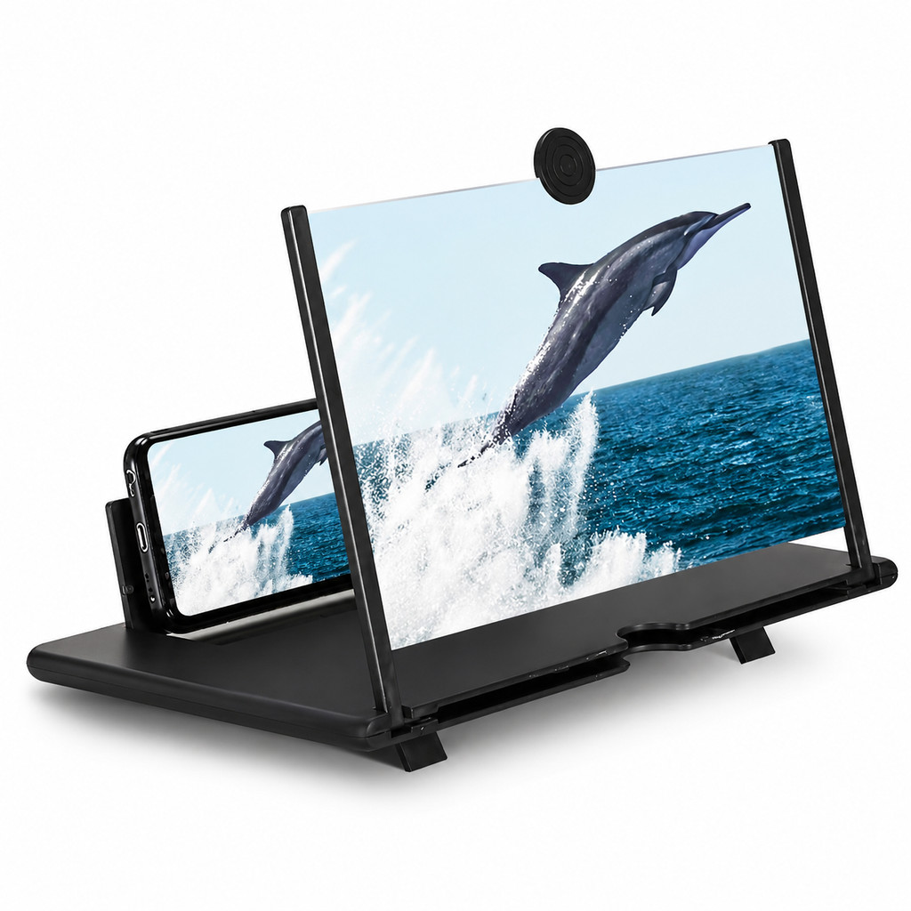 Lupa de Tela 3D para Celular 12 Polegadas Dobrável Amplificador de Vídeo HD Portátil Universal