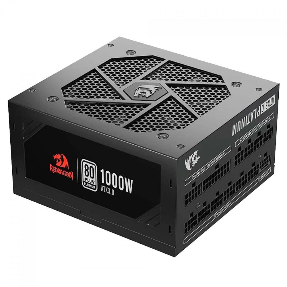 Fonte Redragon RGPS, 1000W, ATX 3.0, 80 Plus Platinum, Com Conector PCIe 5.0, Fu
