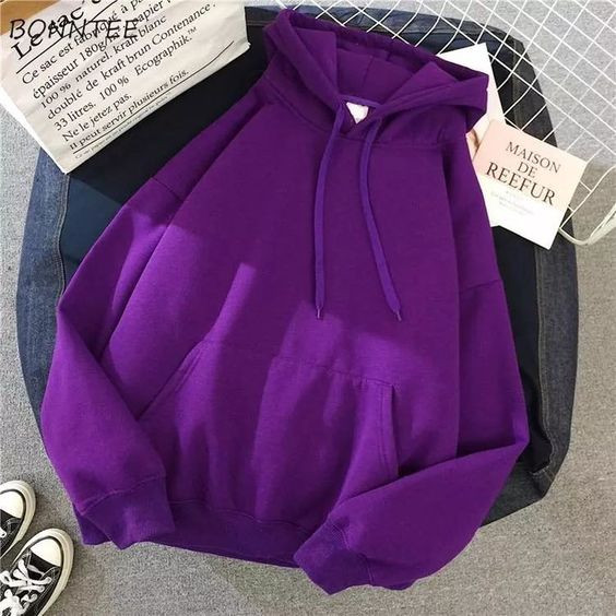 Moletom Feminino Liso Varias Cores - Blusa material Premium Casaco Roxo ENVIO HOJE MESMO