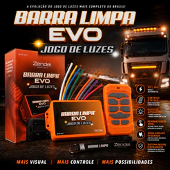 CENTRAL BARRA LIMPA EVO JOGO LUZES STROBO AUTOMOTIVO CONTROLE REMOTO 12V 24V UNIVERSAL