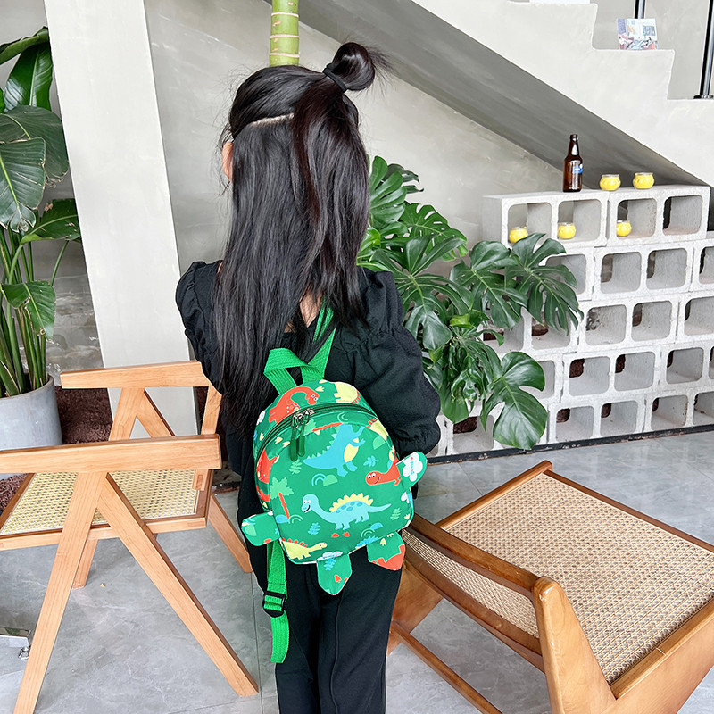 Crianças sacos mochilas feminino bonito dos desenhos animados pequenos dinossauros sacos de escola do jardim de infância
