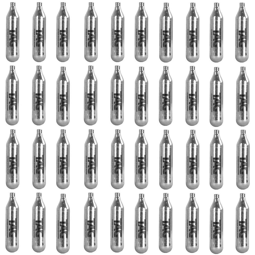 Kit 40 Cilindros CO2 12g TAG Sem Rosca Airsoft Pressão