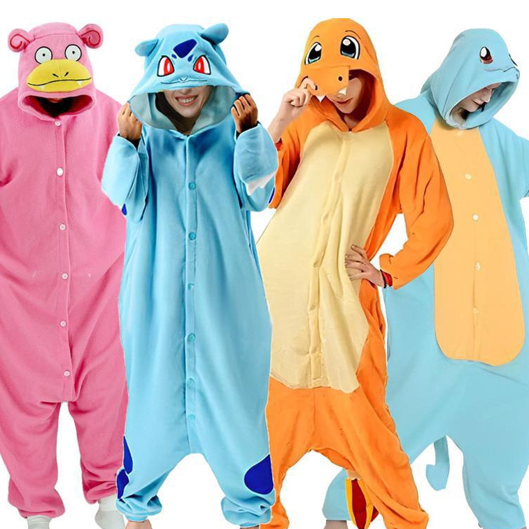 Kigurumi Gengar Umbreon Fantasia de Halloween Kigurumi Cosplay Pijama Adulto Feminino para Festa de Dormir Casal Pikachu