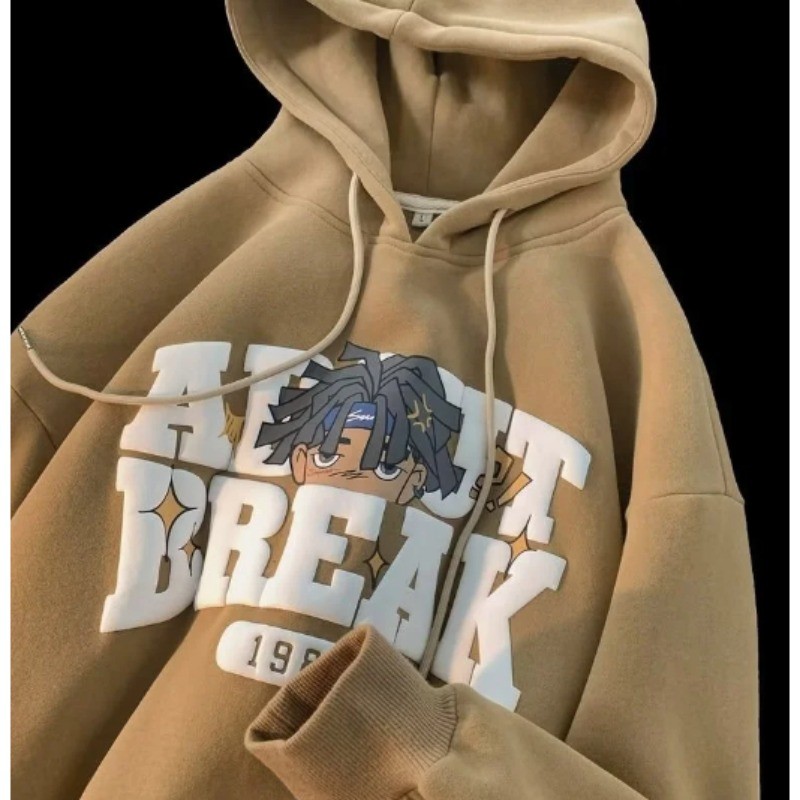 Casaco Moletom Hip Hop 1987 Break Streetwear Blusa de Frio Algodão