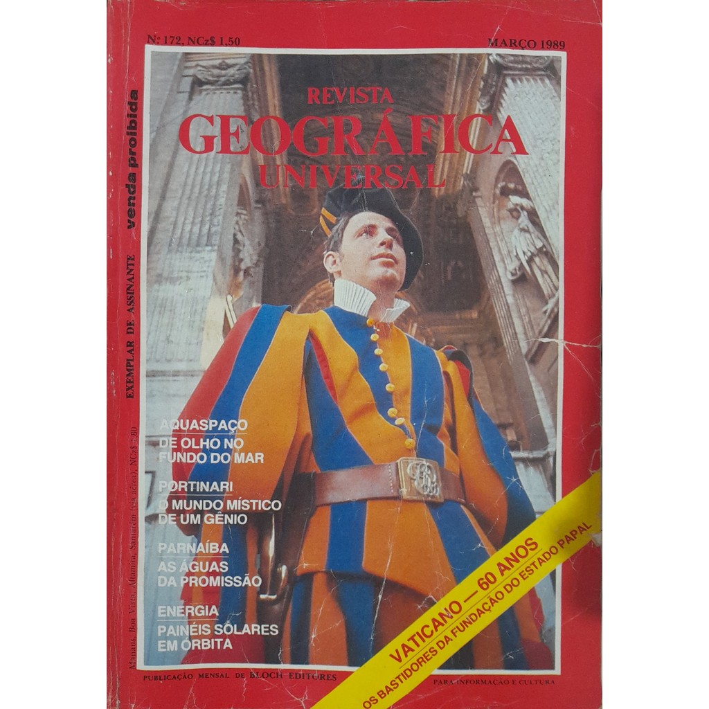 Revista Geográfica Universal nº 172 Março 1989 de Bloch 8000726