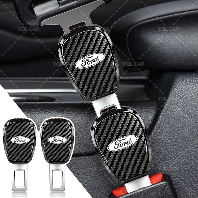 1/2 Pçs Segurança Do Carro Fivela De Fibra De Carbono Cinto De Extensão Plug Para Ford EVEREST Território Explorer Kug F