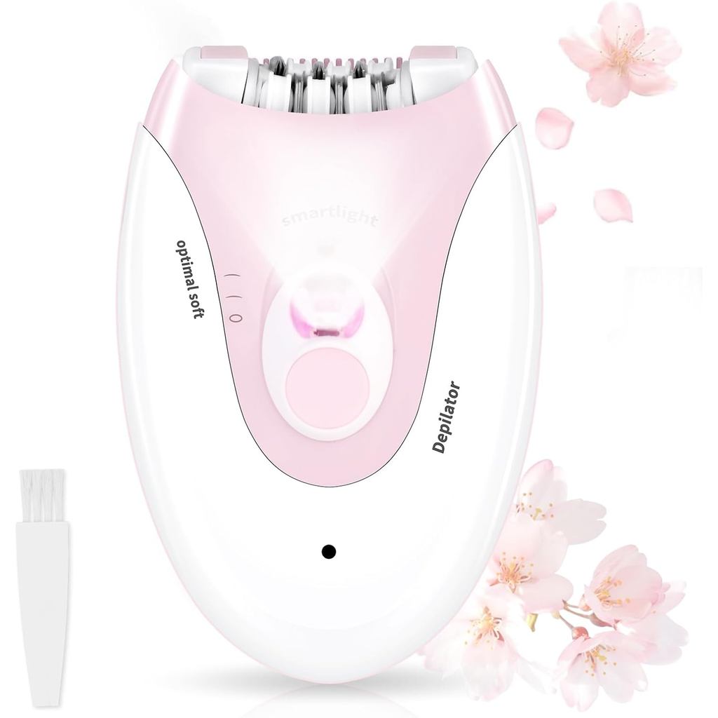 Epilador para Mulheres - Epiladores Faciais com 2 Velocidades e LED para Pele Lisa - Pinça Elétrica Sem Fio de Longa Dur