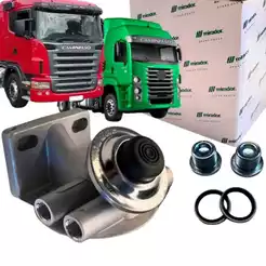 Cabeçote Filtro Separador / Racor com Bomba para Scania 124 / S5 - VW Volkswagen - 1x14UNS-2B x 16MM (Mirador FH120)