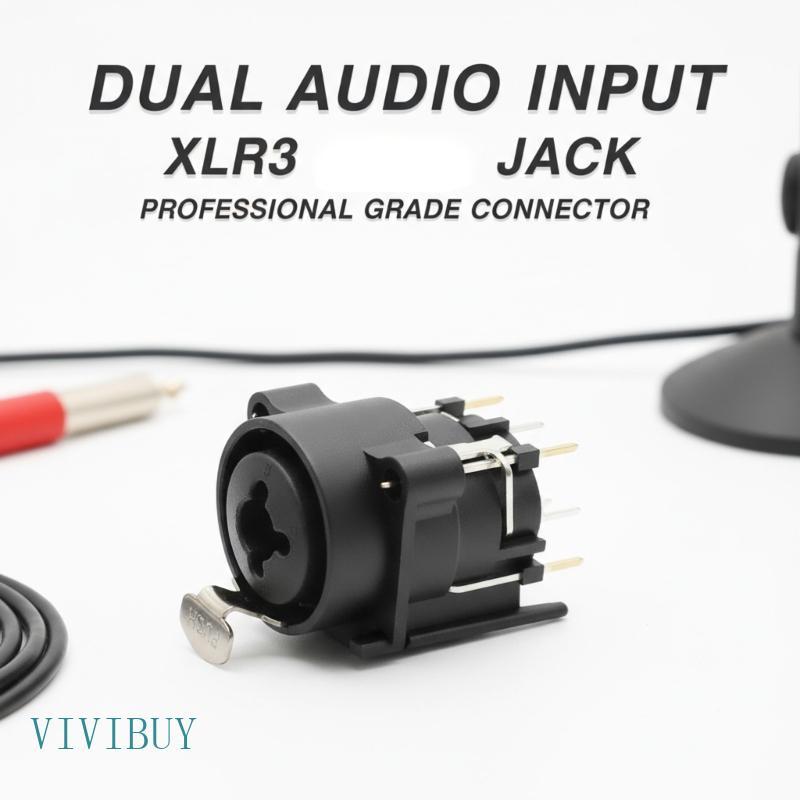 VIVI 1 5 10 Unidades Resistentes 3 Pinos Fêmea Para 6 35 Mm Conector Painel Home Theater