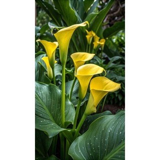 copo de leite amarelo 100 sementes com manual de cultivo NV