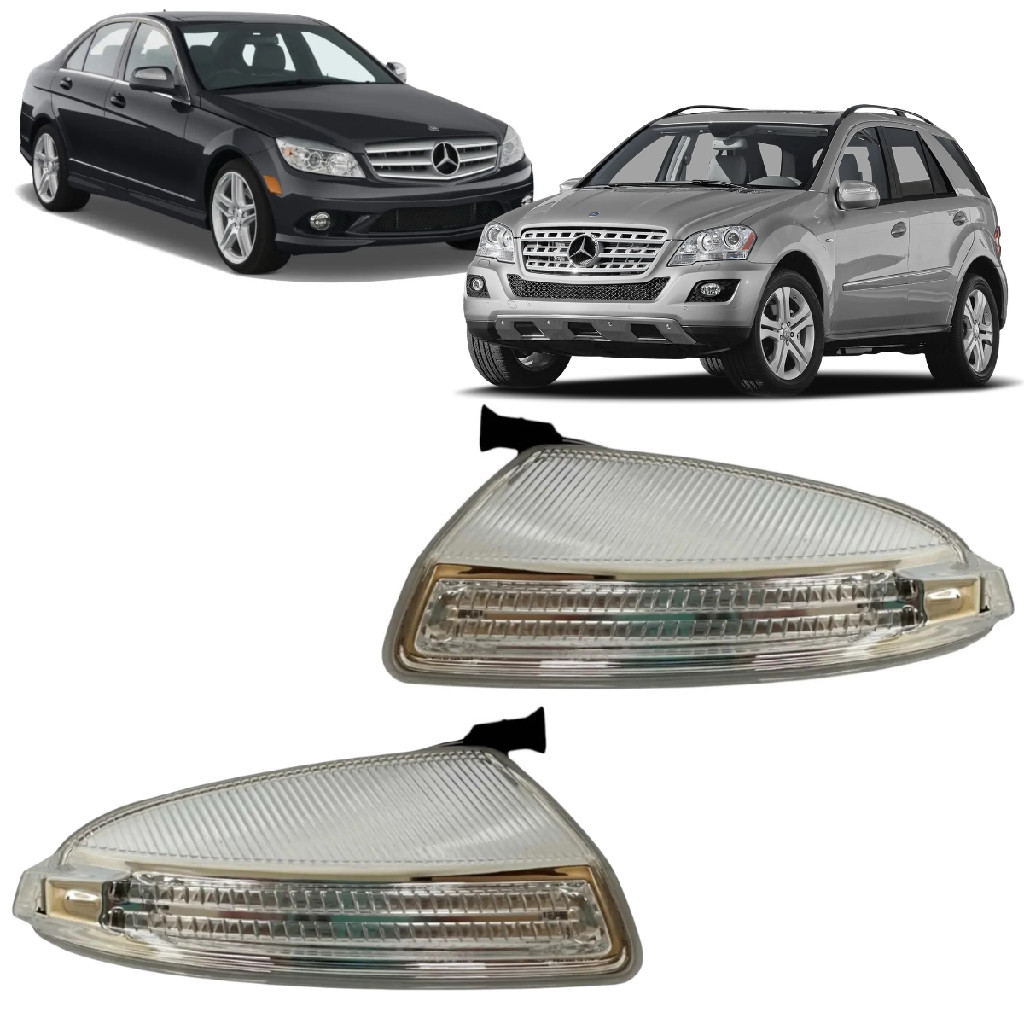 Par Pisca Seta Retrovisor C200 K C280 C300 ML320 ML63 AMG 2007 2008 2009 A2048200821 A2048200721