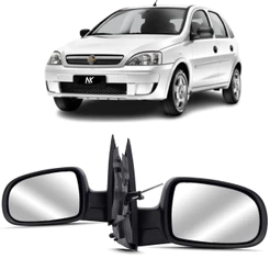 Par/Un Retrovisor Corsa Montana 2002 2003 á 2012 4 Portas Com Controle