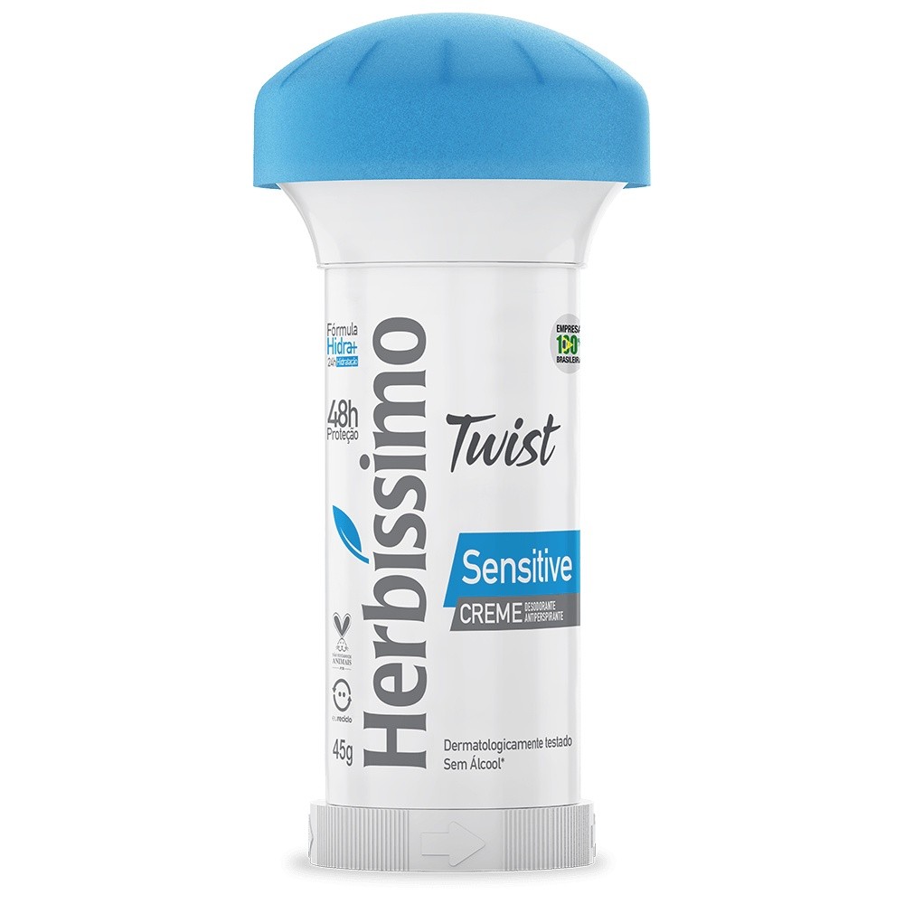 Desodorante Twist Antitranspirante Herbíssimo Sensitive 45G em Oferta na Shopee
