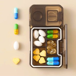 Caixa de Remedio Porta Comprimidos Organizador De Cápsulas Portátil Multifunções em Oferta na Shopee