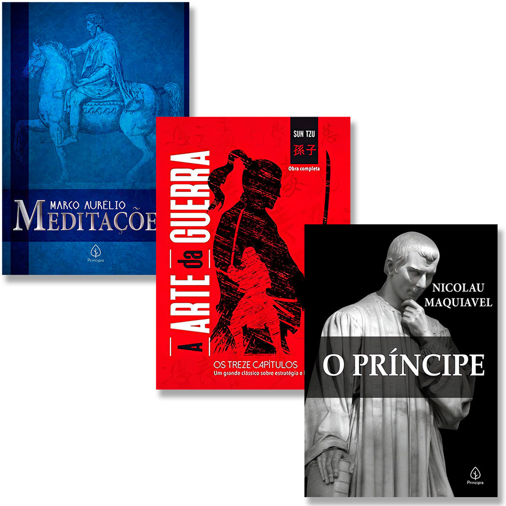 Livros O Príncipe De Maquiavel + A Arte Da Guerra + Meditações de Marco Aurélio - Ed. Principis