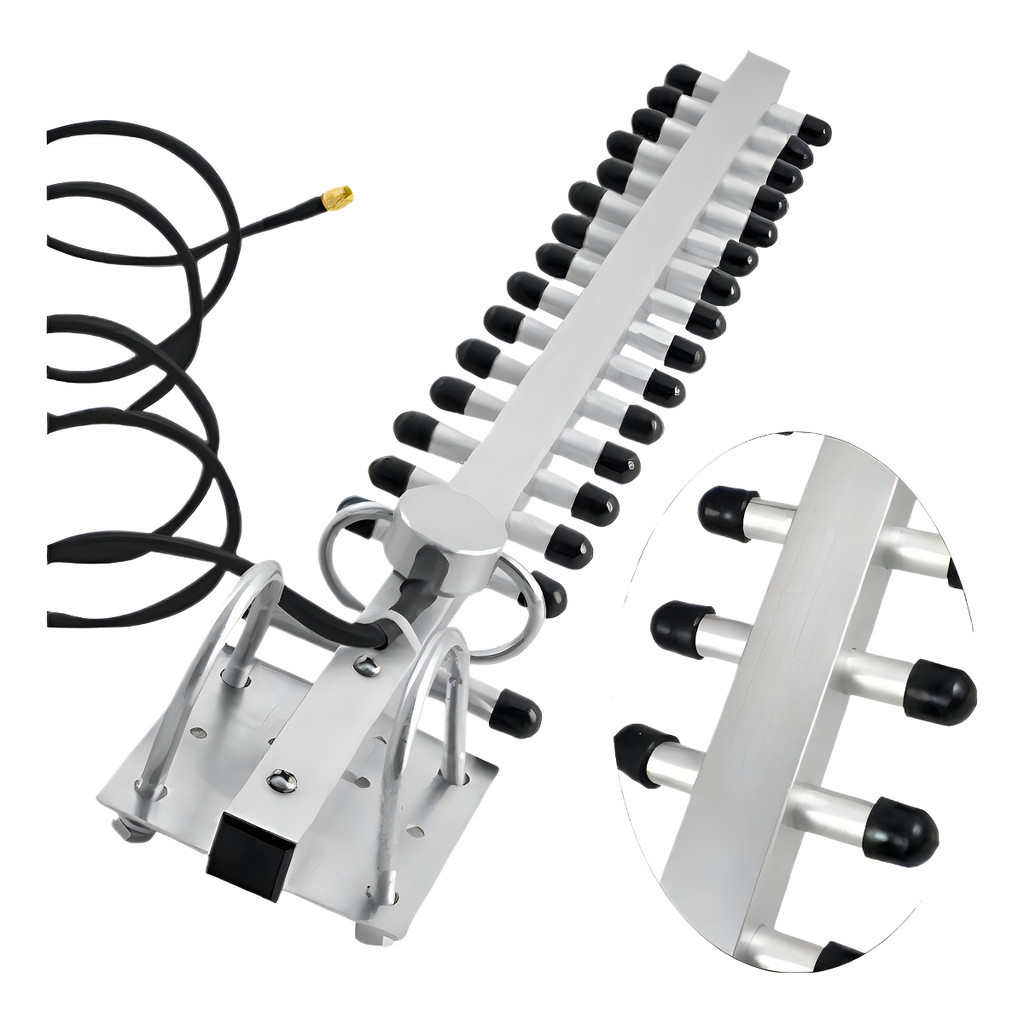 Antena Wireless Af-5g23-s45 25dbi Prateada 2.4 Ghz Roteador