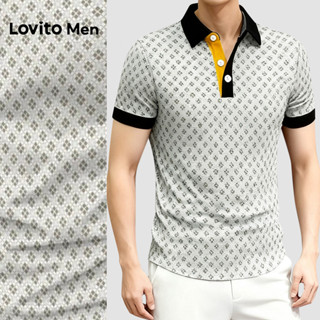 Lovito Men Camisa Polo Casual Camisa Polo Masculina Primavera/Verão LNE127019 em Oferta na Shopee