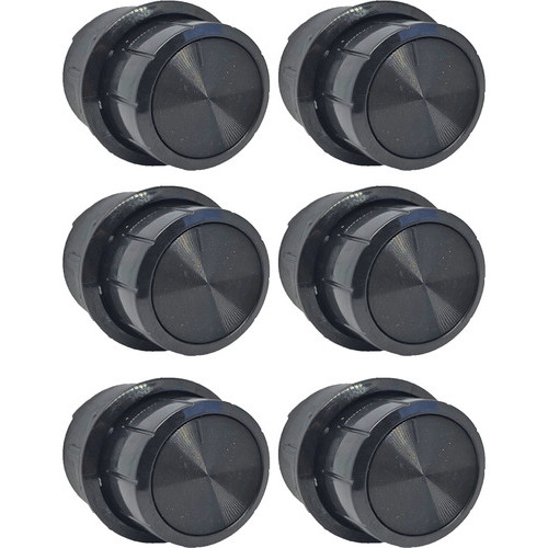 Botão Manipulo Fogão Bosch Continental Preto Kit 6 Und