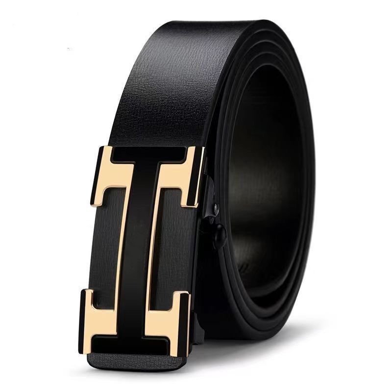 Cinto Masculino de Negócios com Fivela Automática Ajustável para Uso Casual/Escritório