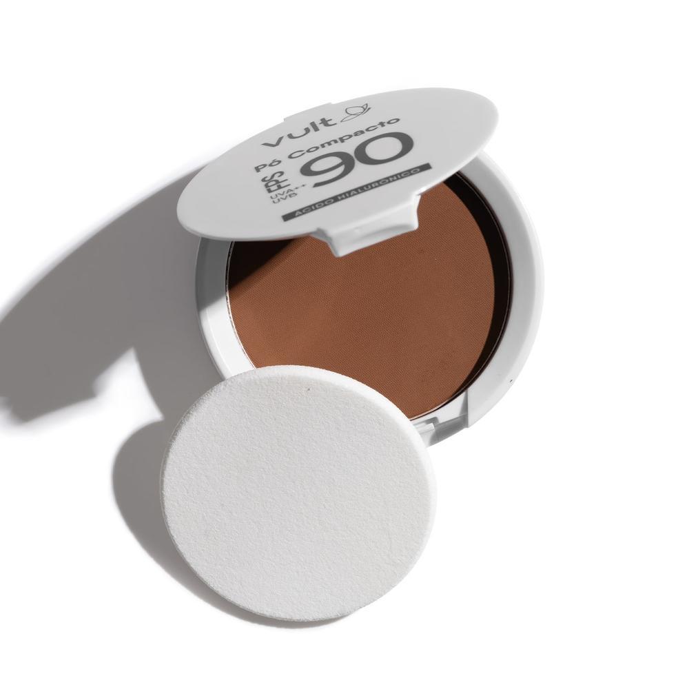 Pó Compacto Facial Extra Escuro FPS 90 Vult 6g em Oferta na Shopee