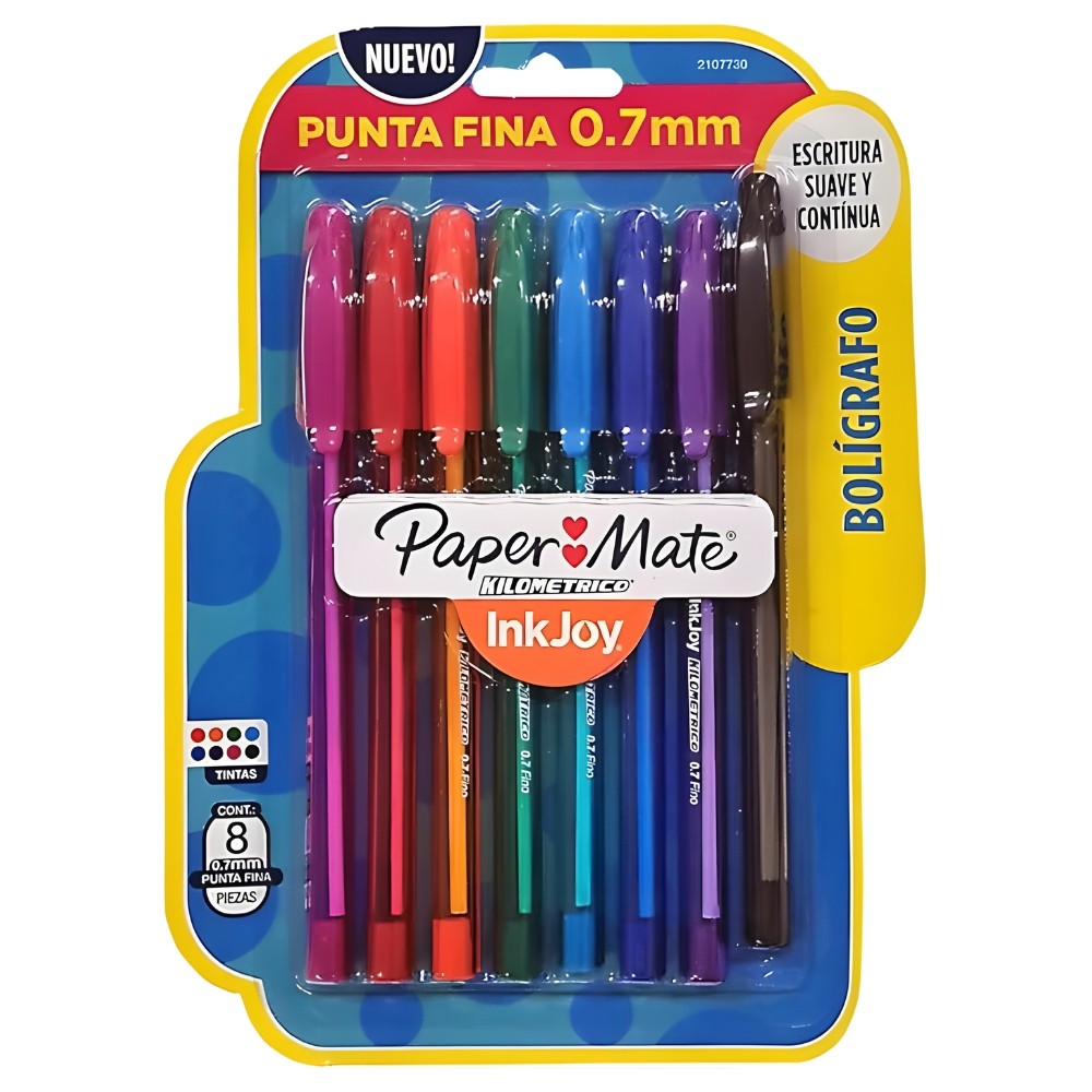 Caneta Esferográfica Paper Mate Kilometrica 100 Colorz fina Blister Com 10 em Oferta na Shopee