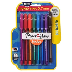 Caneta Esferográfica Paper Mate Kilometrica 100 Colorz fina Blister Com 10