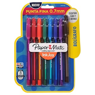 Caneta Esferográfica Paper Mate Kilometrica 100 Colorz fina Blister Com 10 em Oferta na Shopee