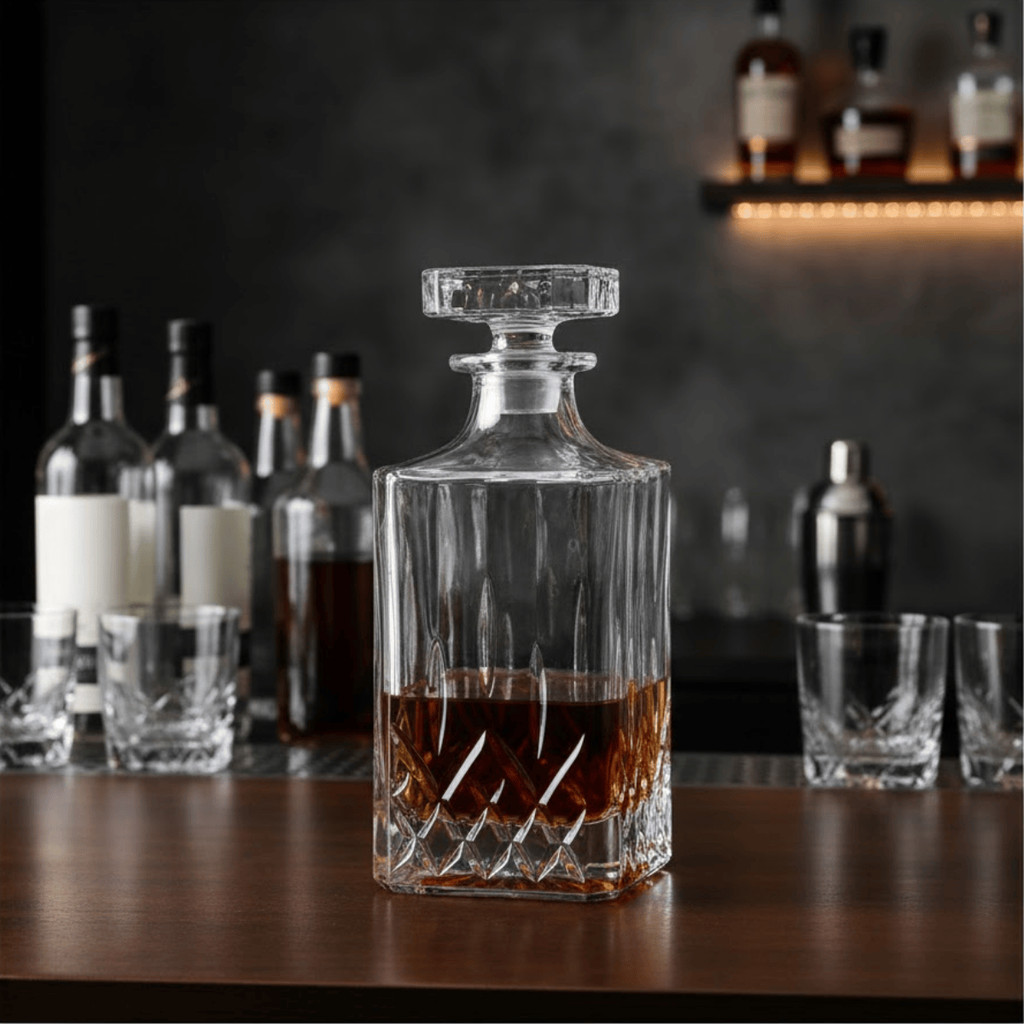 Garrafa Licoreira de Vidro Cristal 1 Litro Whisky Licor · foto 2