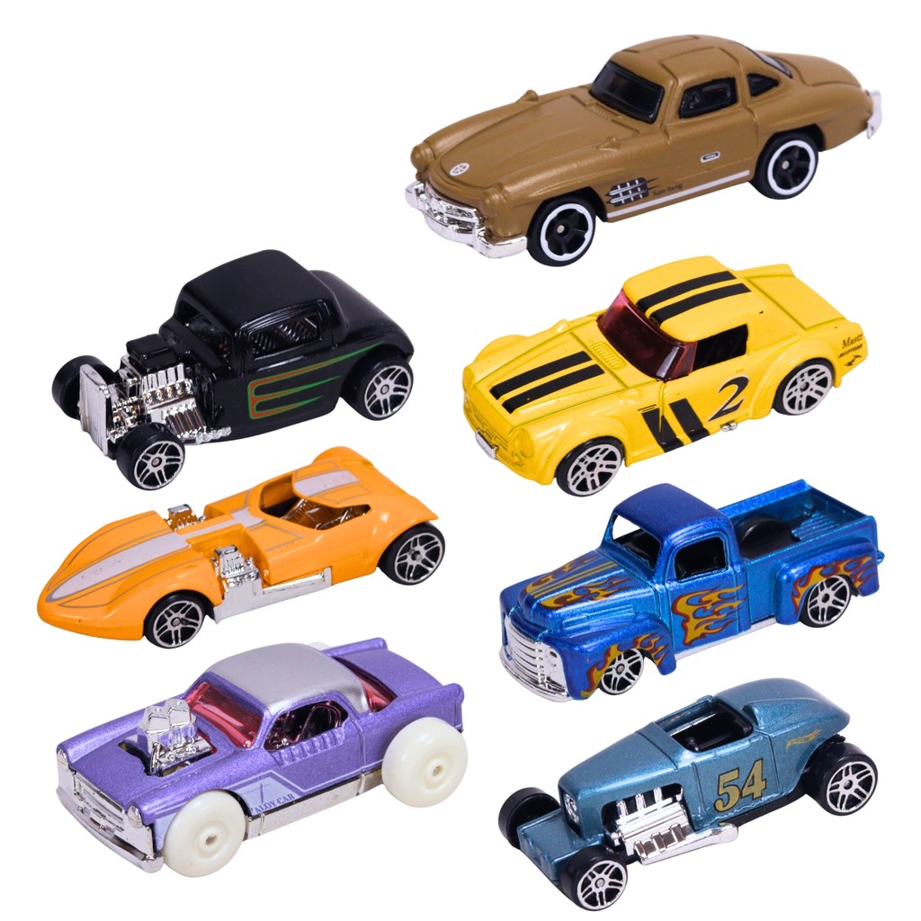 Kit 5 Carrinhos Miniatura Esportivo Sortidos Colecionável 1:64 - Castela
