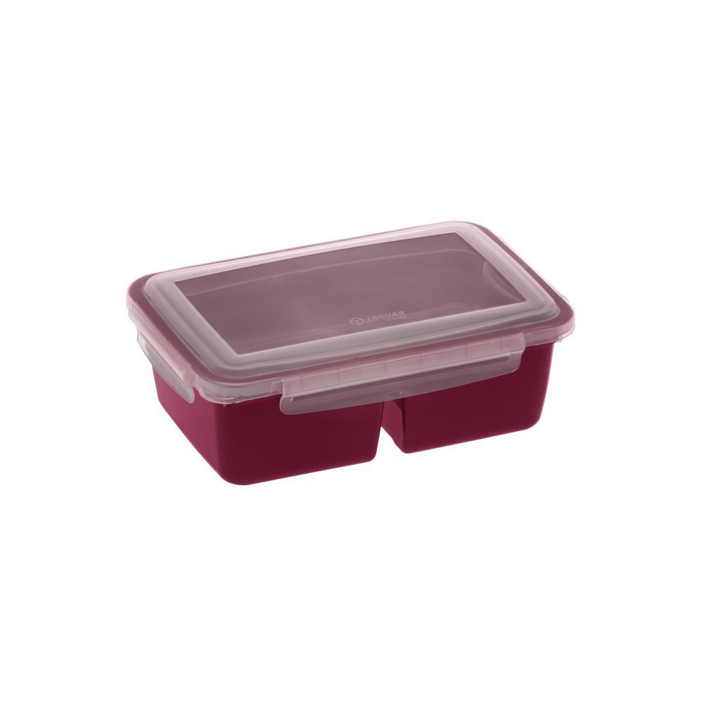 Pote Plástico Eazy Lock Retangular Com Divisão e Bandeja 1,25L Jaguar
