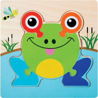 Quebra Cabeças de Madeira Da Toy Mix RF8 14,8x14,8x0,8  - 6 Tipos Animal e Outros Itens em Oferta na Shopee