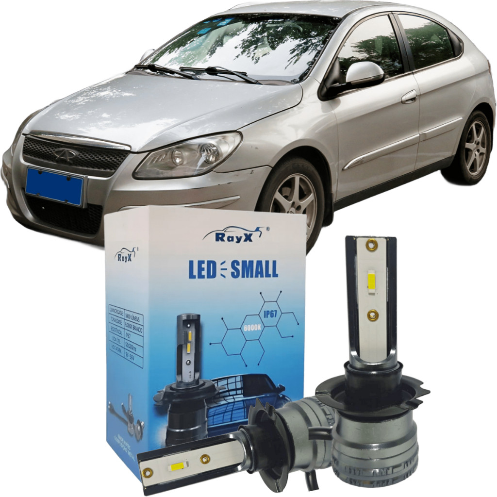 Kit Ultra LED Small 6000k 8400 Lumens Chery Cielo 2011 à 2012 Farol de Milha RAYX