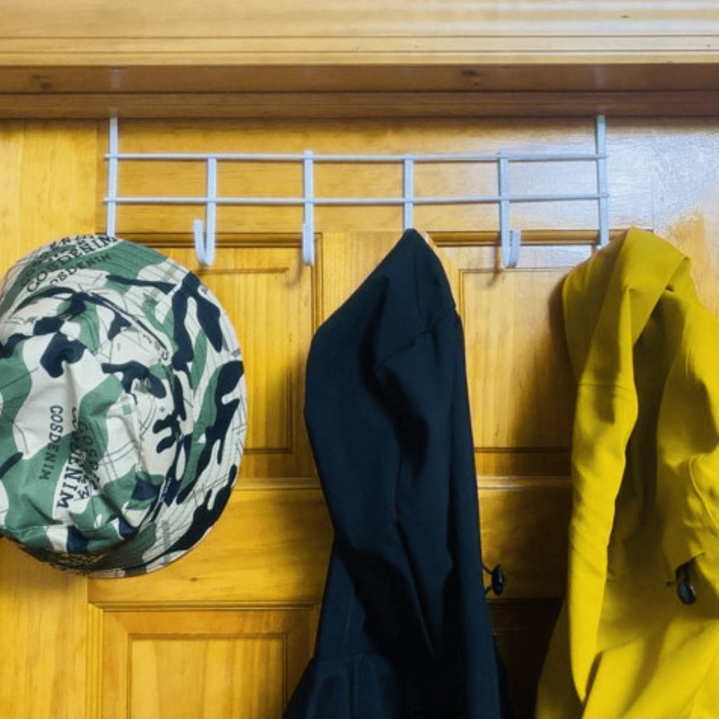 Suportes Com 6 Ganchos Para Porta de Casa Gancho Roupas Toalhas Armários Banheiro e Escritório · foto 2