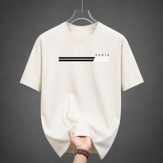 Camiseta Masculina Paris faixas 100% algodao  100% Algodao Blusa Envio Imediato