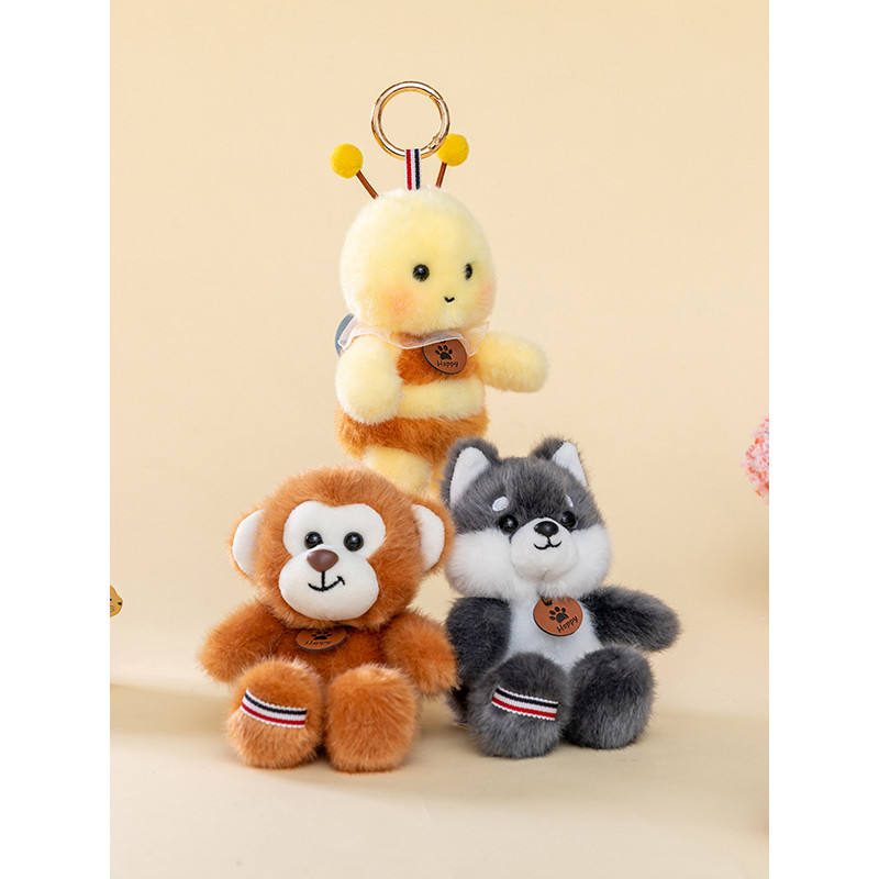 Animal bonito brinquedo de pelúcia pingente saco pingente chaveiro dos desenhos animados gorila boneca grande Panda lemb