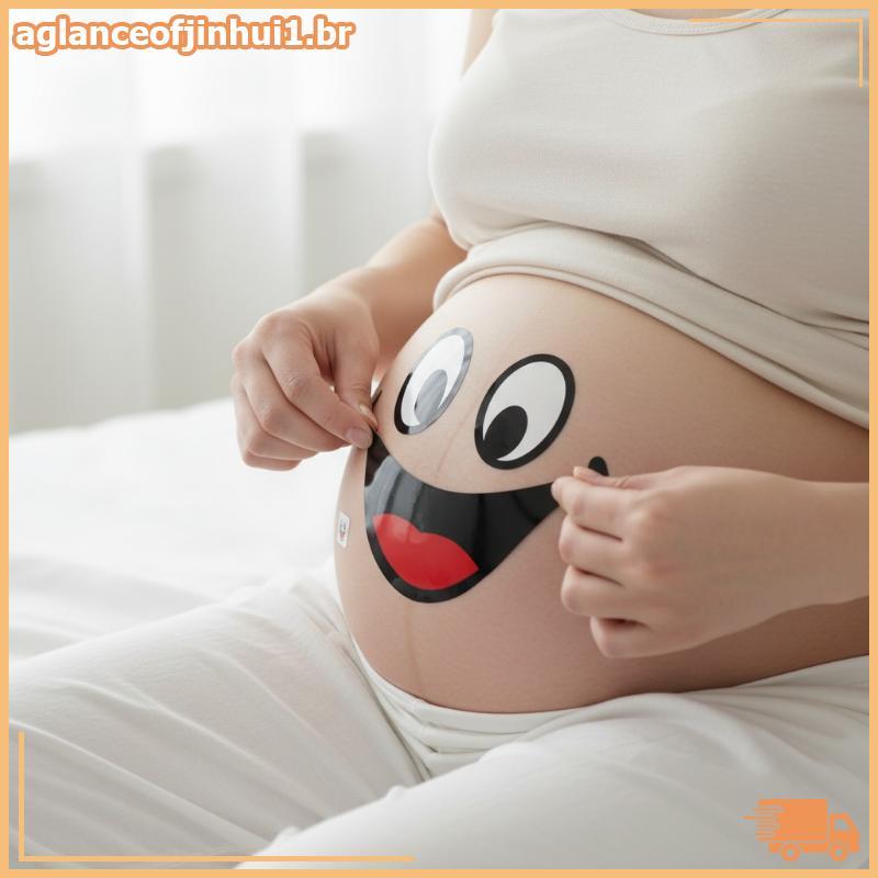[AGBR] Conjunto De 9 Peças Para Fotos De Maternidade , Adesivos Engraçados De Expressões Faciais Registro Na Gravidez , 