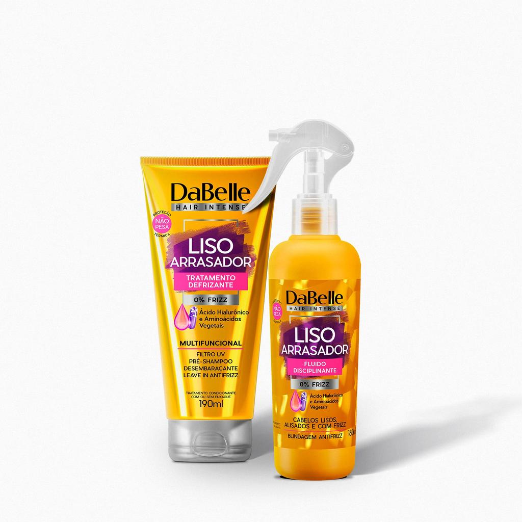 Kit Fluido Liso Arrasador Dabelle Hair - 2 Produtos