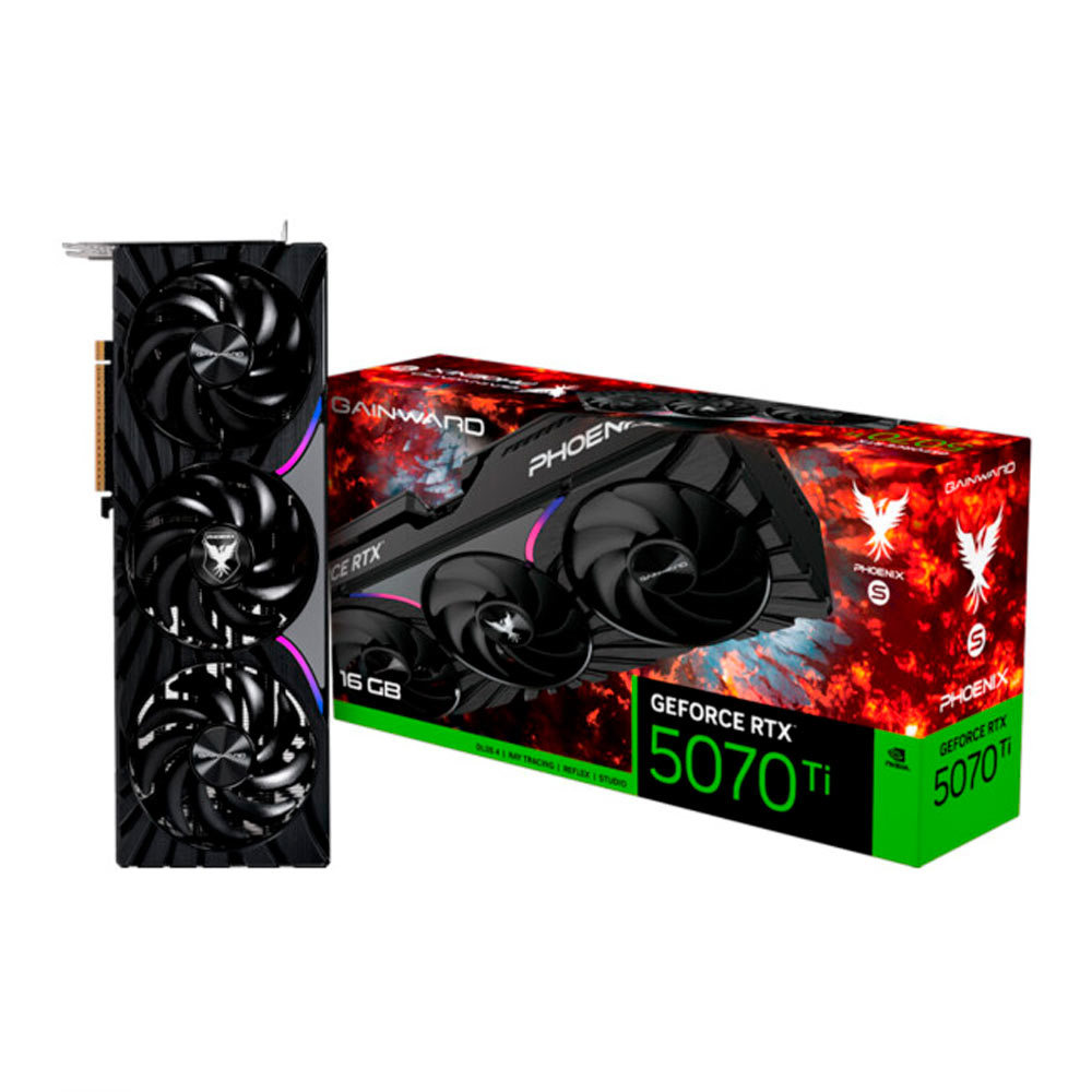 Placa de Video Gainward GeForce RTX 5070 Ti Phoenix-S, 16GB, GDDR7, 256-bit, NE7