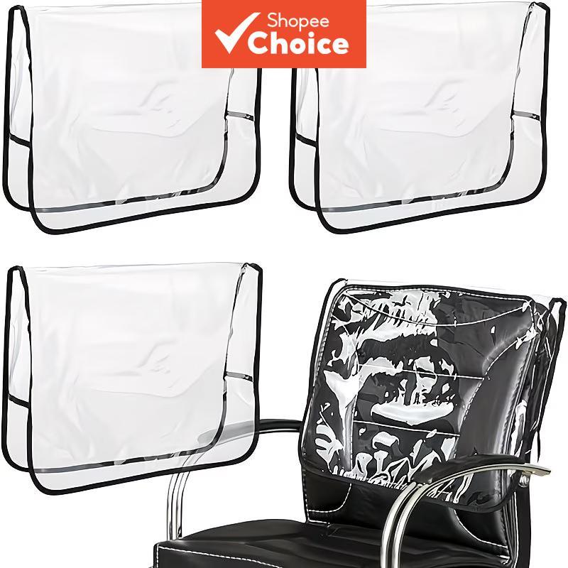Protetor de Capa para Cadeira de Barbeiro, Ampla Capa Transparente de PVC para Cadeira de Salão, Capa Costurada para