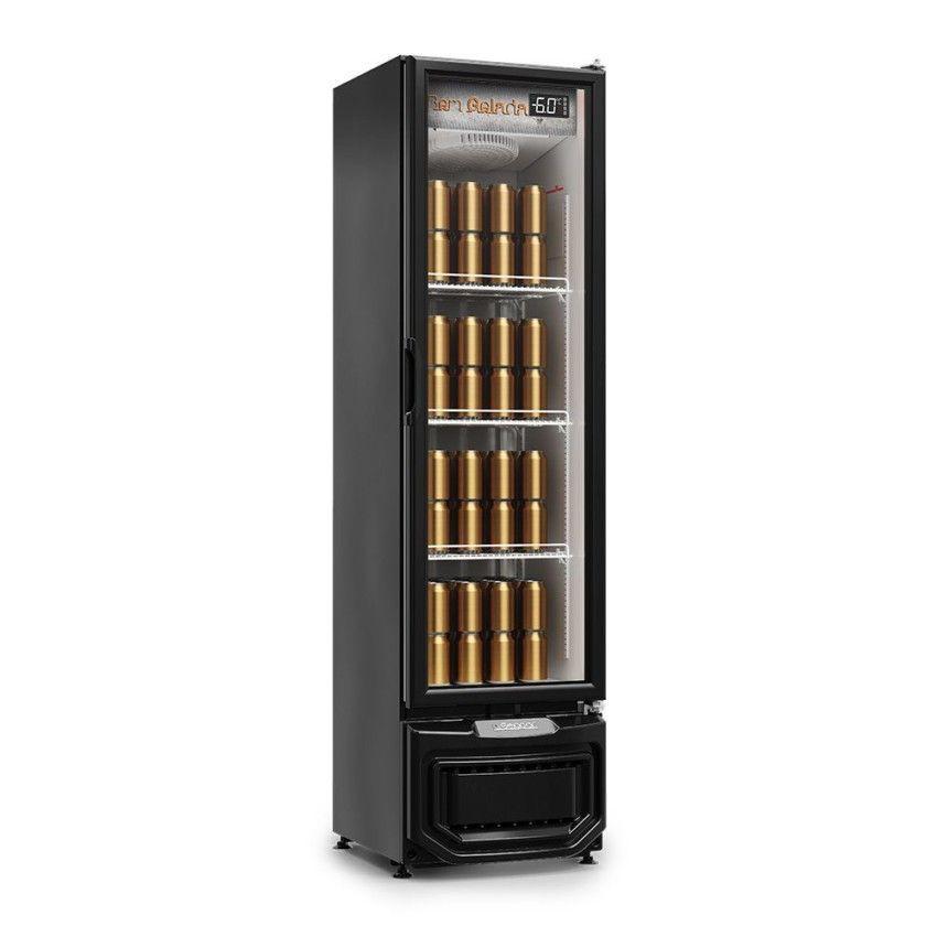 Refrigerador Vertical Cervejeira Porta de Vidro 230 Litros 220v Frost Free GCB-23EV/PR Gelopar
