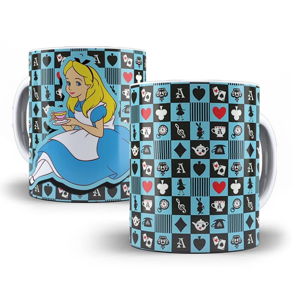 Caneca Alice no País das Maravilhas Personalizada Modelo 10